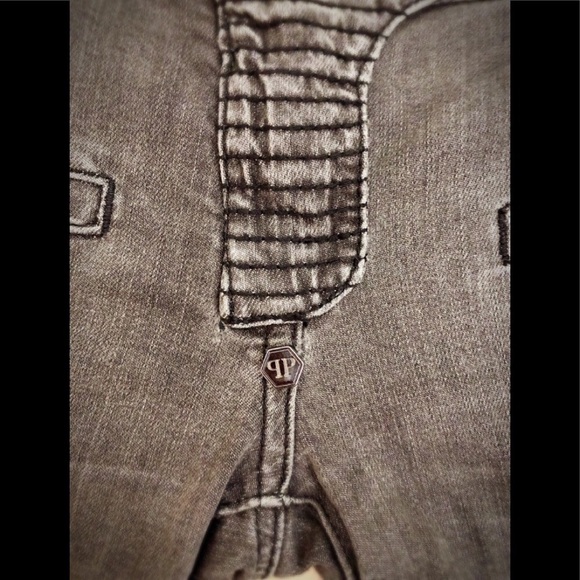 Philipp Plein Grey Moto Jeans - Picture 6 of 8